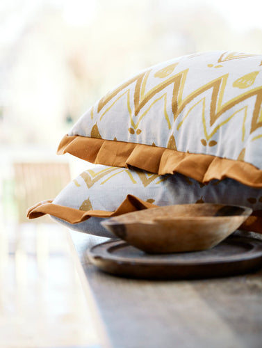 Oblong Ikat and Pear Cushions