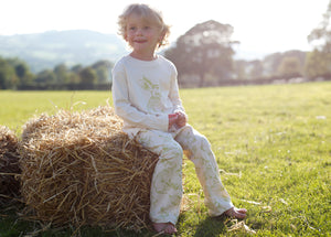 Rabbit Print Organic Pyjamas